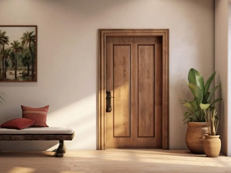 puerta entrada de madera en jaen